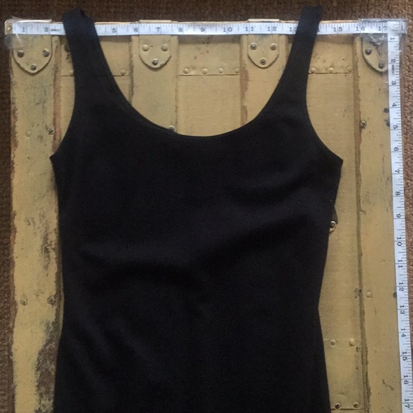 FOREVER21 BLACK SCOOP NECK BODYCON MIDI DRESS S - Picture 7 of 7